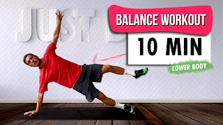 Lower Body Balance Workout  10 Min  Improve Your Physique As A Football Player  Bodyweight [upl. by Drofdeb]