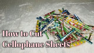 How to cut cellophane sheets easily  beginner and professional level cutting  types of Cellophanes [upl. by Nabala822]