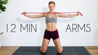 12 min UPPER BODY RESISTANCE BAND Workout At Home [upl. by Besnard]