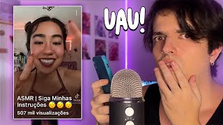 ASMRtista Reagindo ao Youtube Shorts ASMR [upl. by Anigal]