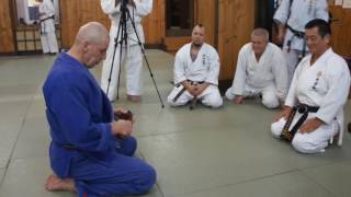 Demo of Karate do Uechi Ryu for Sensei Yamashiro 8 dan Uechi ryu and Sensei Kosorotov 8 dan Judo [upl. by Novets778]