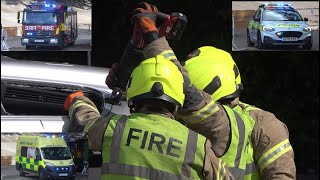 Emergency Services Demonstration Road Traffic Collison At Brooklands Emergency Services Day [upl. by Federico]