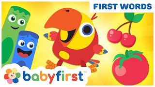 Toddler Learning Video Words w Color Crew amp Larry  Baby Learning First Words amp ABC  Baby First TV [upl. by Prosper]