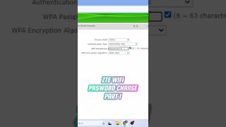 ZTE Wifi Password Change  Part 1 wifi zte wifipassword [upl. by Lleraj]