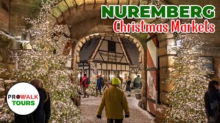 Nuremberg Christmas Market at Night  4K 60fps with Captions Nürnberg [upl. by Athene731]