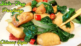 Pechay Recipe StirFry Pechay Tofu Recipe  Chinese Style  Quick amp Easy jhen frago [upl. by Barry]