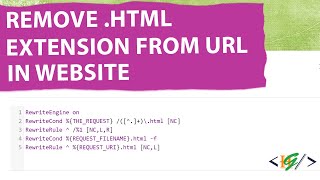 How to Remove HTML Extension From Page URL in Website  HTML  Htaccess [upl. by Akirrehs27]