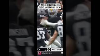 RAIDERS INTENSE GAME AGAINST THE BROWNS 🏈🏴‍☠️shorts nfl football raiders browns 2024 [upl. by Warms]