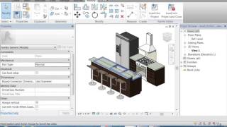 Revit Architecture 44 INLÄMNING BYGGLOV DEL14 Att redigera kök [upl. by Hassi]