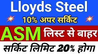 lloyds steel 20 सर्किट ASM से बाहर ◾ lloyds steel stock ◾ lloyd steel share latest news [upl. by Beshore180]