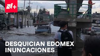 Inundaciones en Estado de México Provoca Caos y Dejan Autos Varados [upl. by Eriam]