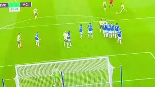 Gündogan Freekick Goal vs Everton  Manchester City 30 Everton  Premier league [upl. by Elocim]