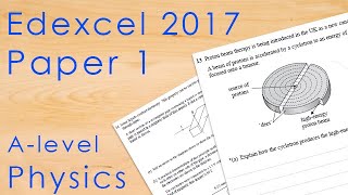 Edexcel 2017 Paper 1  Alevel Physics Past Paper [upl. by Ellehcem]