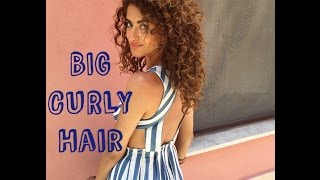 My Natural BIG Curly Hair Tutorial  Using A Diffuser [upl. by Hessney]