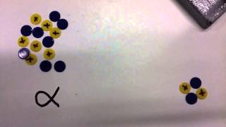 Alpha Beta Gamma Radiation Stop Motion Tiddlywinks [upl. by Nahej]