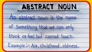 what is abstract noun  definition of abstract noun  abstract noun Kise Kahate Hain kinds of noun [upl. by Jung534]