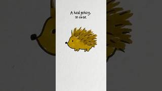 How to draw a cute Hedgehog step by step easy drawing ideas for kids kids easydrawing animals [upl. by Laucsap]