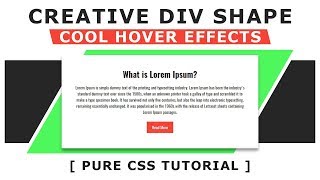 CSS Creative DIV Shape with Cool Hover Effects 3  Slanted  Skewed  RazorBlade Div Shape Design [upl. by Sapphira450]