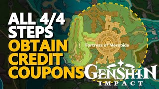 Obtain Credit Coupons Genshin Impact All Quests [upl. by Kitrak]