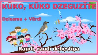 KŪKO KŪKO DZEGUZĪTE  vārdi  Bērnu Brīnumzeme [upl. by Dragelin742]