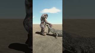 Goro vs Purussaurus viralvideo tiger monitorlizard trending reptile trendinggame shorts [upl. by Timi991]