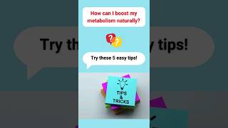 5 Easy Tips to Boost Your Metabolism weigtlosstips burningcalories healthyfood shorts tips [upl. by Nnayelsel]