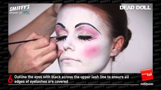 Dead Doll Face Painting Makeup Tutorial [upl. by Rimat710]