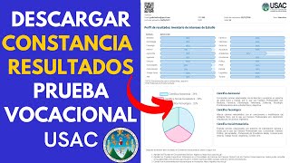 🔴Cómo ver MI CONSTANCIA de RESULTADOS de la PRUEBA de ORIENTACIÓN VOCACIONAL USAC📄 [upl. by Atival]