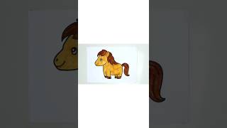 🐴 How to draw Horse 🤓🤩shorts trending satisfying [upl. by Luciano284]