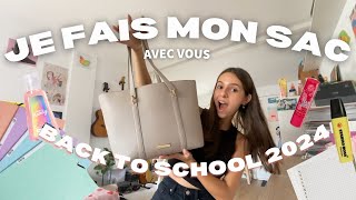 JE FAIS MON SAC DE COURS AVEC VOUS LYCÉE 👜📚📓🎀 BACK TO SCHOOL 2024 what’s in my bag 💼 [upl. by Ahmed]