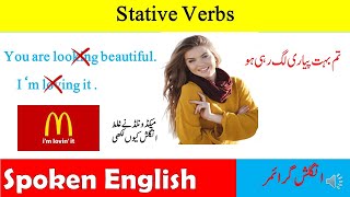 Stative Verbs  DynamicStative Verbs English Grammar  I understand OR I am understanding [upl. by Aikemot]