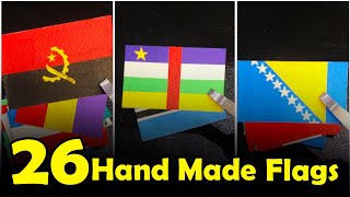 Creating 26 Country Flags with Markers and Tape  DIY Flag Art [upl. by Tamaru]