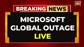 LIVE Microsoft Global Outage Airline Disruptions Worldwide 911 Down In Several US States [upl. by Annayehc]