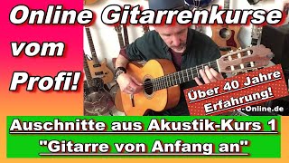 Profi online Gitarrenkurs  1A akustische Gitarre lernen für Anfänger Fortgeschrittene [upl. by Killian]