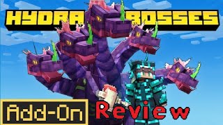 Minecraft Bedrock addon mod review Hydra Bosses [upl. by Eneg692]