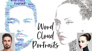 How to Create Word Cloud Text Portrait Designs [upl. by Ainer677]