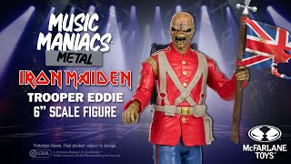 NEW Music Maniacs Metal™ Iron Maidens Trooper Eddie 6quot Scale Figure  Action Figure Showcase [upl. by Ehctav26]