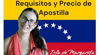 ¿Cuánto Cuesta Apostillar en Venezuela 2024 apostilla Venezuela islademargarita [upl. by Ahseral]