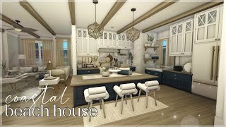 Bloxburg  Coastal TwoStory Summer Beach House  House Build [upl. by Neret]