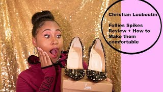 Christian Louboutin Follies Spikes 100mm Review  Tips [upl. by Atirec]