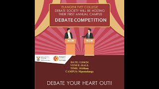 Elangeni TVET College Debate Competition [upl. by Ialocin376]