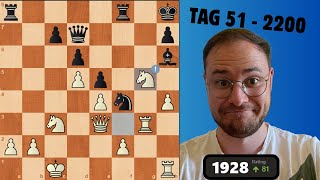 Ich spiele jeden Tag Schach bis 2200 ELO  Tag 51 [upl. by Norraf]