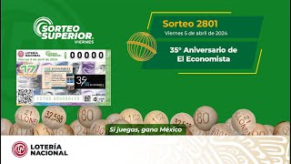 Sorteo Superior No 2801 quotConmemorando el 35° Aniversario del Economistaquot [upl. by Anehsak]