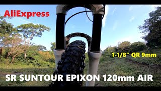 SR SUNTOUR EPIXON AIR 120mm AliExpress  PRUEBA EN TERRENO  SUBIDA [upl. by Stieglitz]