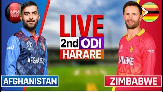 🔴Live  Afghanistan vs Zimbabwe 2nd ODI  Live Score amp Commentary  AFG vs ZIM cricketlive [upl. by Ardnekahs]