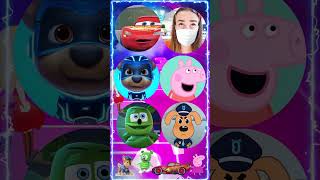 Lightning McQueen Vlad And Niki Paw Patrol Peppa Pig Gummy Bear Sheriff Labrador Tiles Hop [upl. by Bohun674]