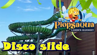 Plopsaqua LandenHannuit Disco slide Onslide 4K [upl. by Wheelwright]