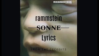 RAMMSTEIN  SONNE ENGLISH LYRICS [upl. by Shah]