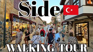 🇹🇷 Beautifulll SIDE 2024 4K walking tour  4k 60fps real audio no cut [upl. by Strader]