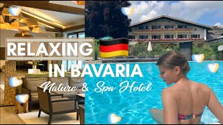 🍵🧘🏻‍♀️I stayed at a Bavarian style Spa Hotel  ROOM TOUR Alpenhof Murnau 🇩🇪 [upl. by Borg322]